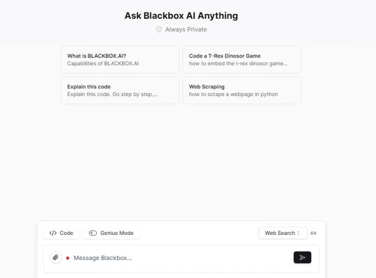 Blackbox AI – Assistance de codage par IA