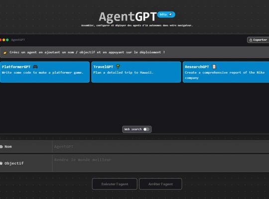 AgentGPT – Exécution autonome de tâches