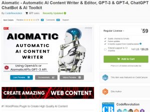 Aiomatic – Centrale de création de contenu IA pour WordPress