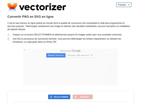 Vectorizer – Convertisseur d’images bitmap en images vectorielles