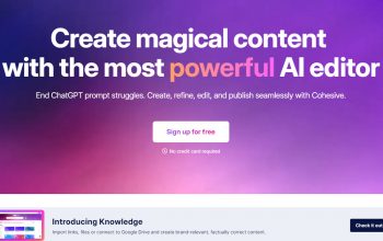 Cohesive – Création de contenu de qualité avec l’IA