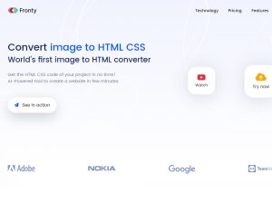 Fronty – Création de site avec IA depuis une image